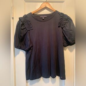 Tommy Hilfiger Navy Puff Sleeve T-Shirt XL